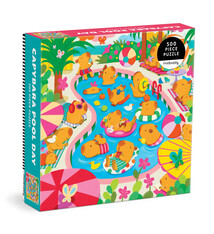 Mudpuppy Capybara Pool Day 500 Piece Family Puzzle