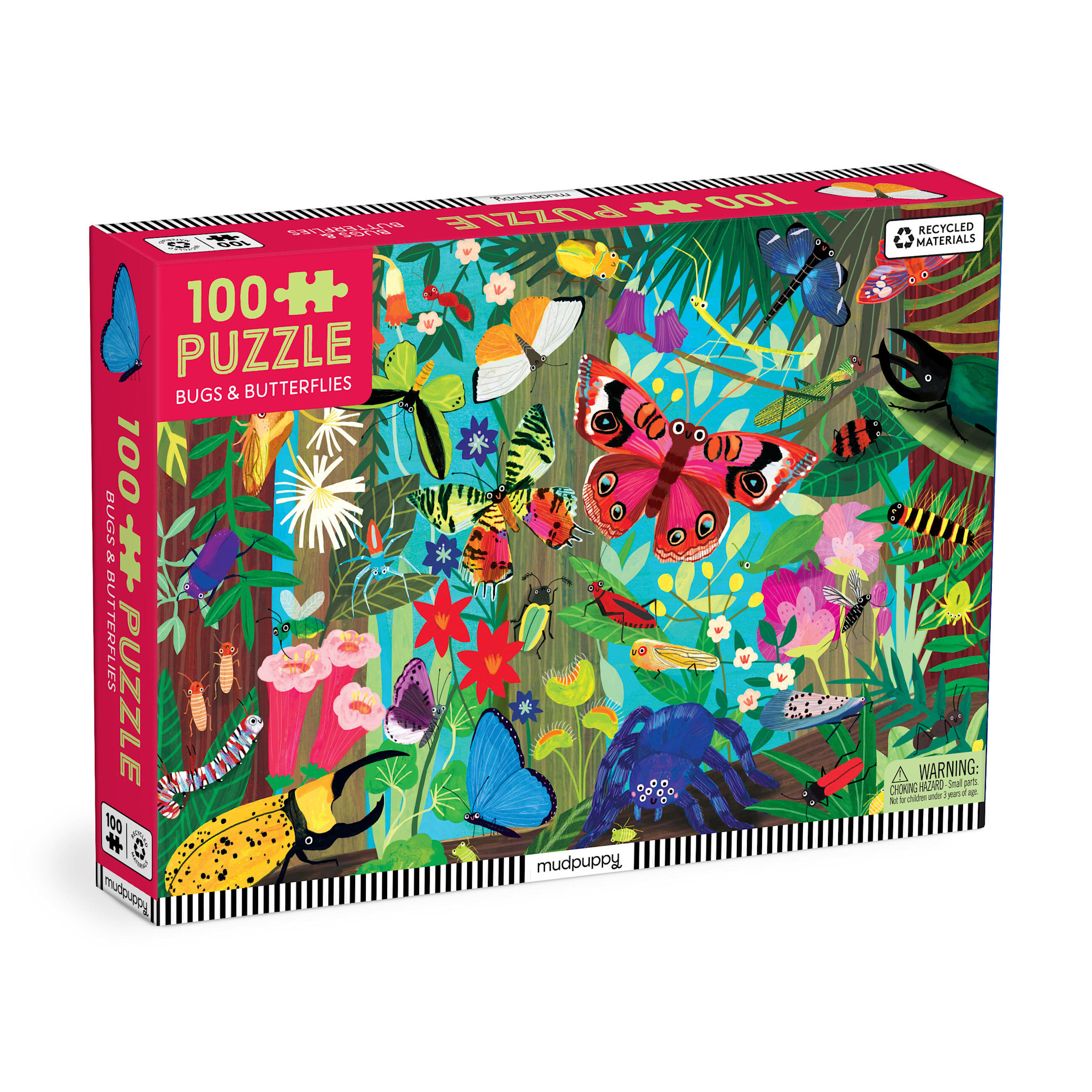 Mudpuppy Bugs & Butterflies 100 Piece Puzzle