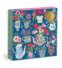 Galison Victoria Ball Potted Teacups 500 Piece Foil Puzzle