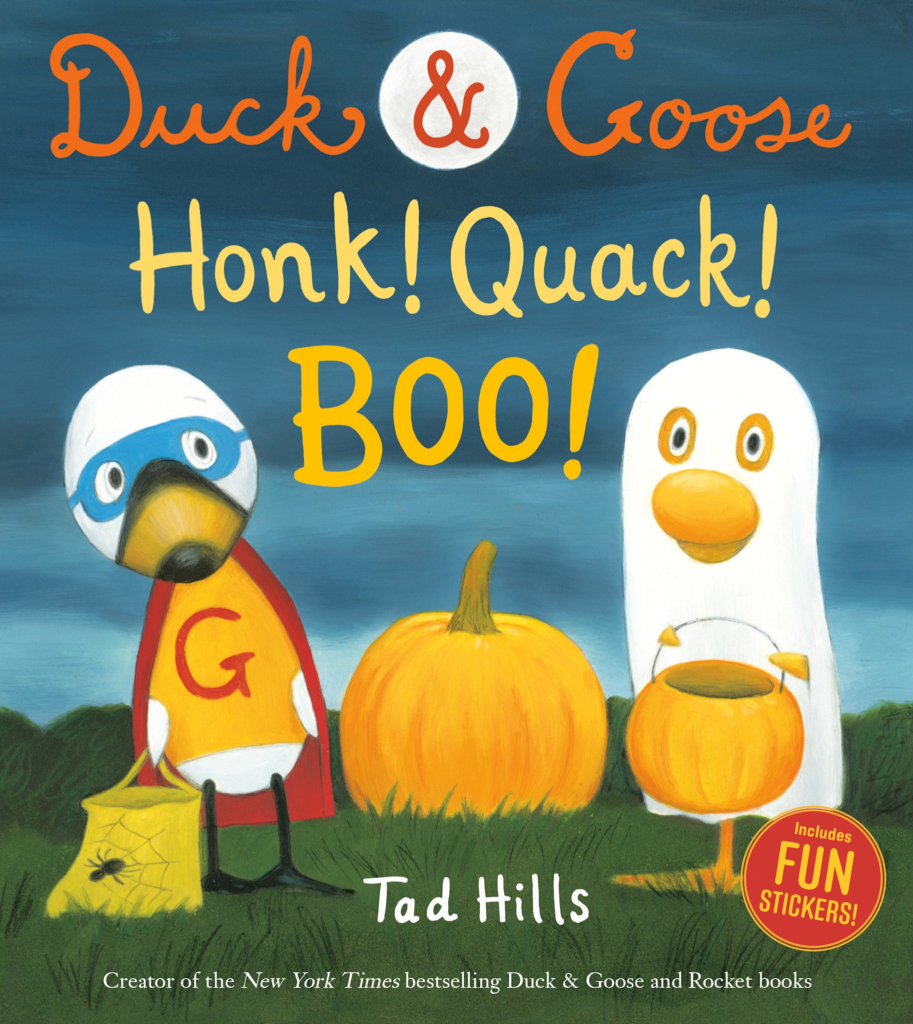 Duck & Goose, Honk! Quack! Boo!: A Halloween Story with Fun Stickers