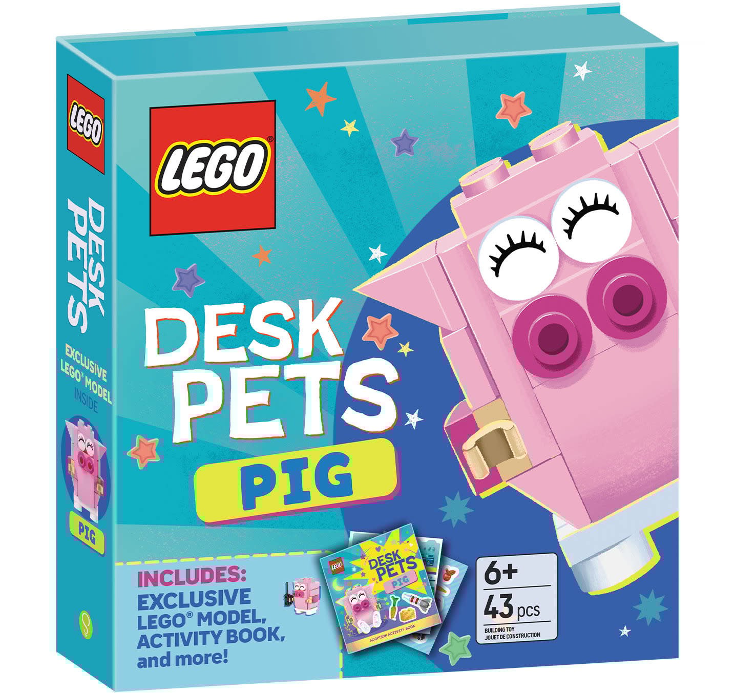Sourcebooks Wonderland LEGO® Books. Desk Pets: Pig