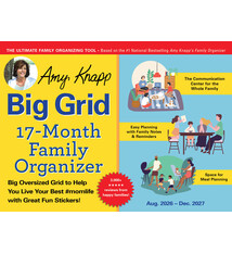 2027 Amy Knapp's Big Grid Family Organizer Wall Calendar: August 2026 - December 2027