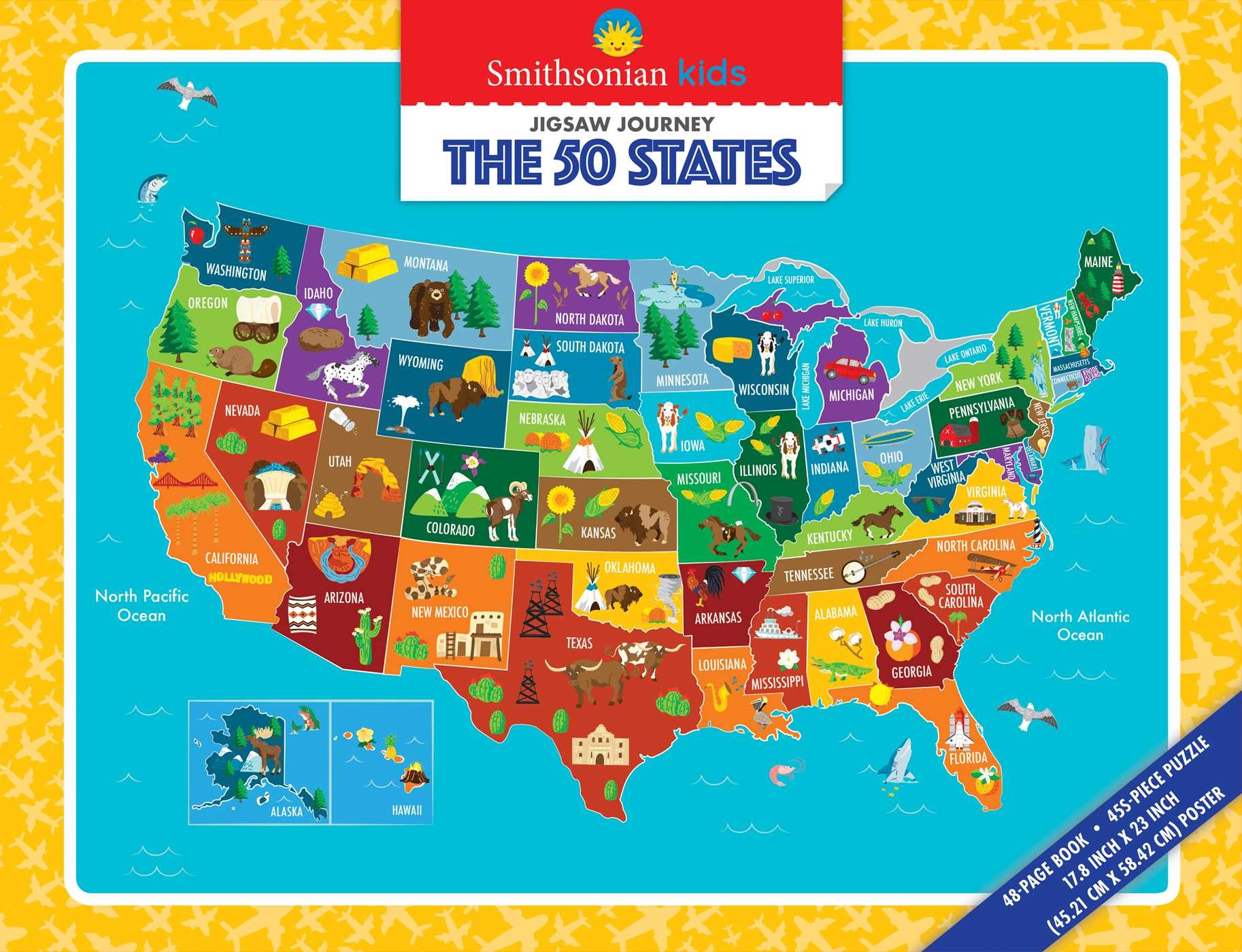 Silver Dolphin Books Smithsonian Kids Jigsaw Journeys: The 50 States