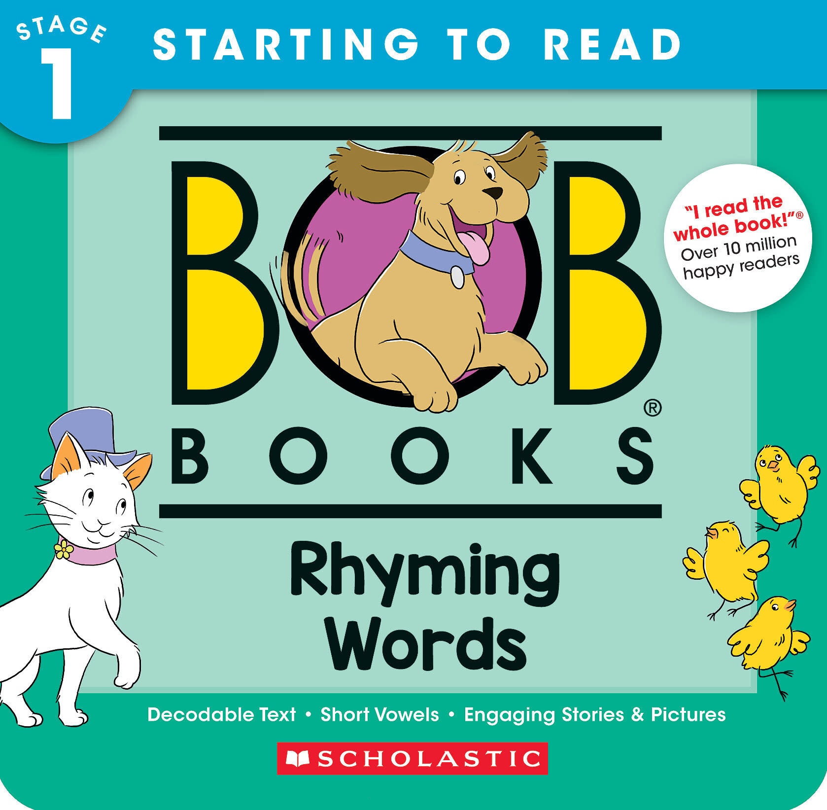 Scholastic Inc. Bob Books - Rhyming Words Box Set of 10 Paperbacks | Decodable Phonics Books, Ages 4 and up, Kindergarten, Flashcards (Stage 1: Starting to Read)