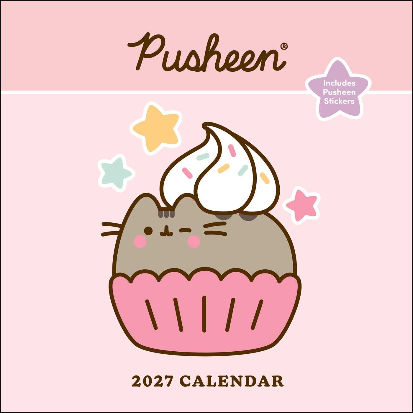 Andrews McMeel Publishing Pusheen 2027 Wall Calendar with Stickers