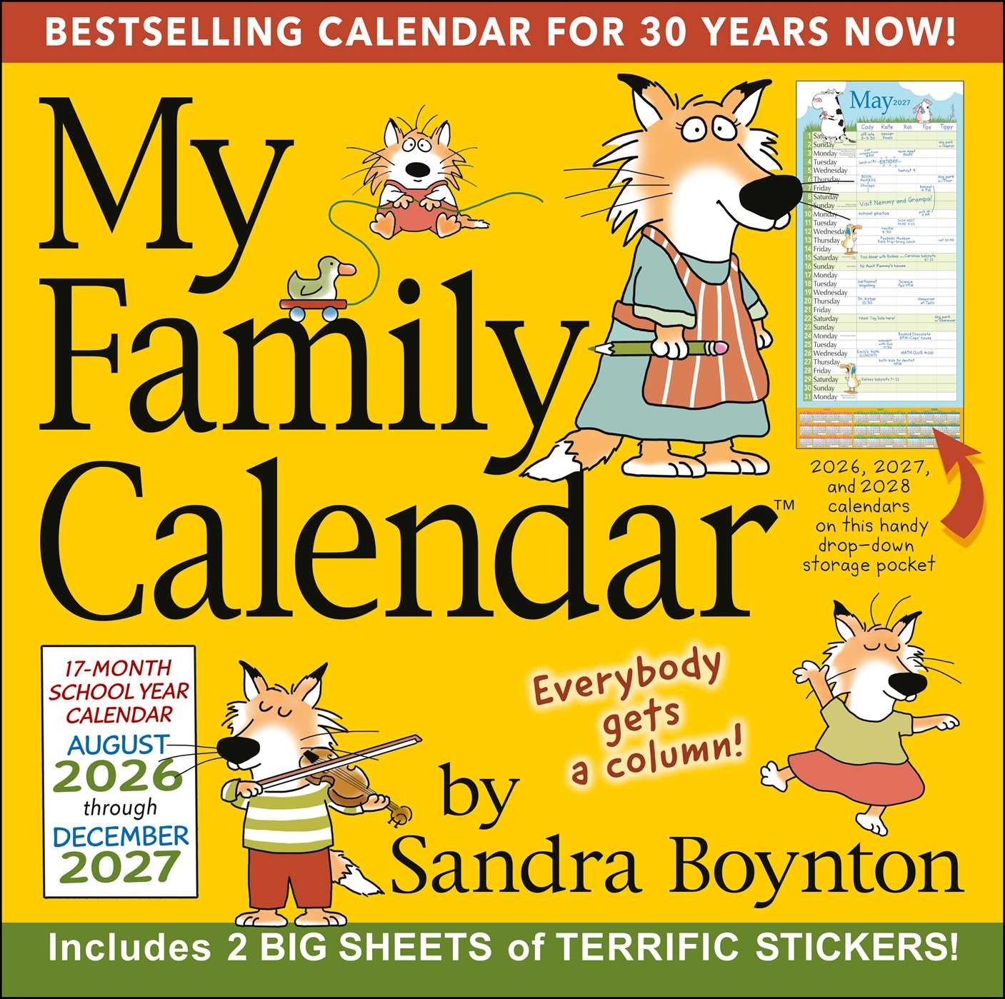 Andrews McMeel Publishing Sandra Boynton's 17-Month 2026-2027 My Family Wall Calendar