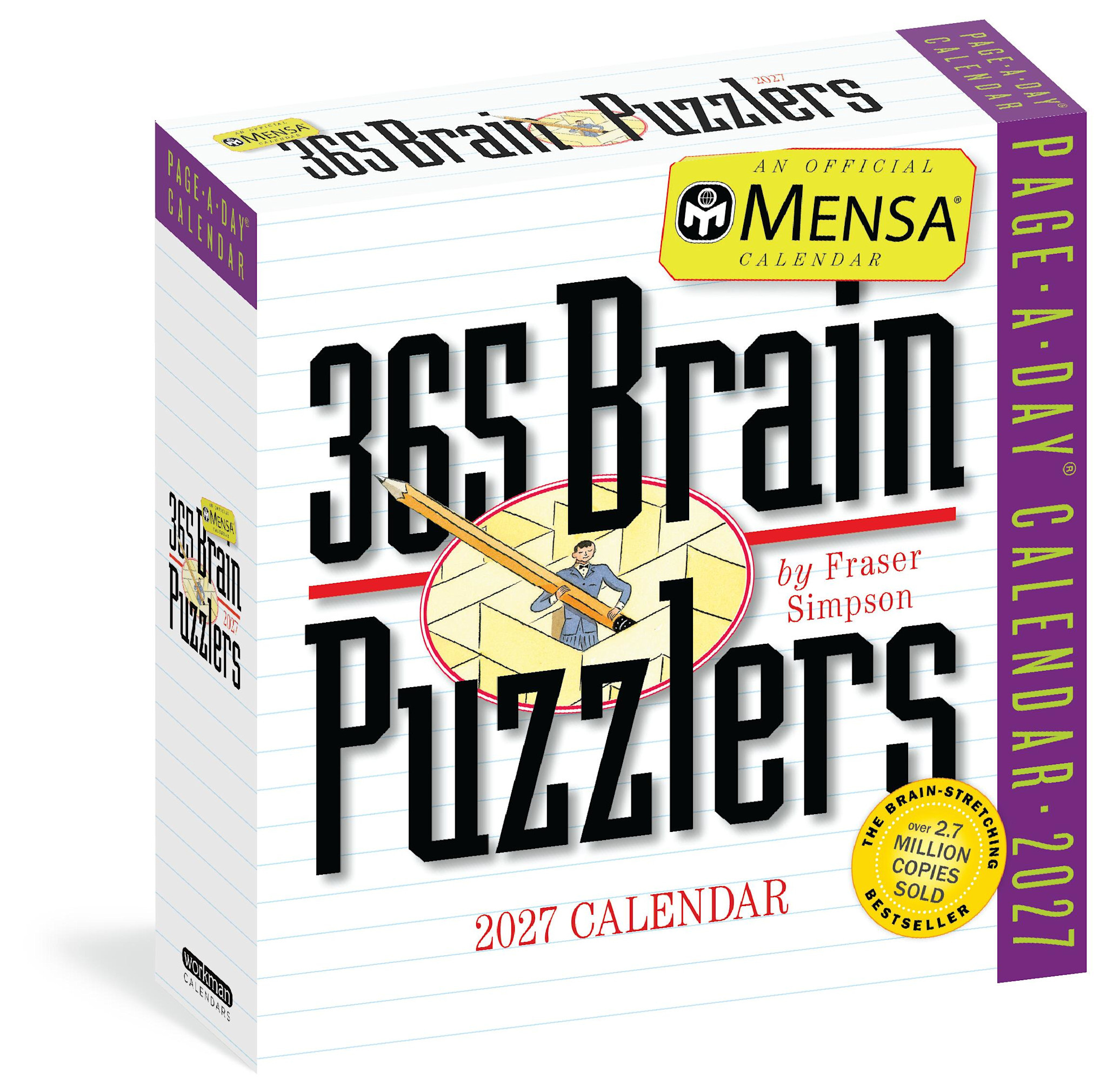 Workman Publishing Company Mensa® 365 Brain Puzzlers Page-A-Day® Calendar 2027: Word Puzzles, Logic Challenges, Number Problems, and More