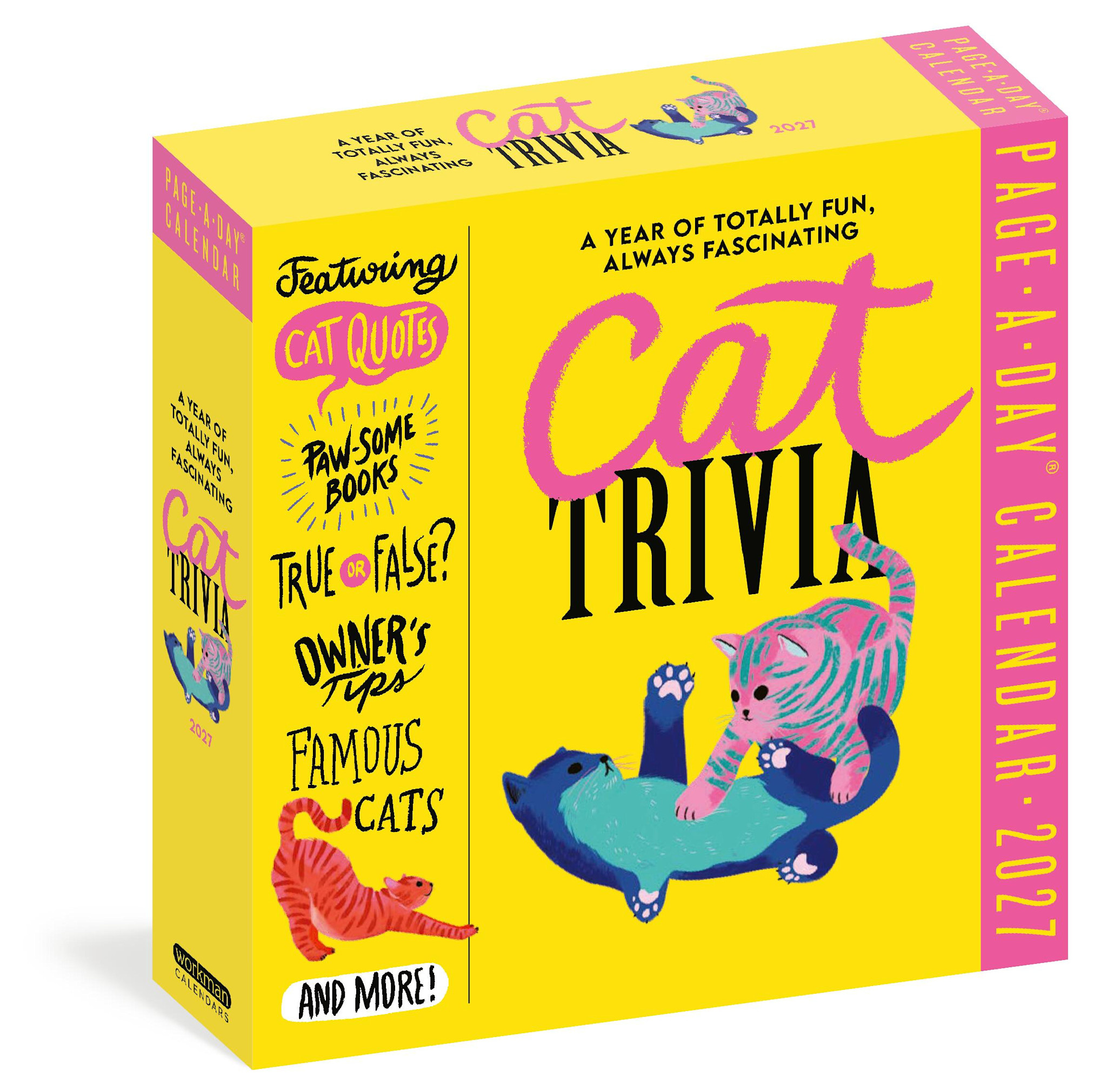 Workman Publishing Company Cat Trivia Page-A-Day® Calendar 2027: Cat Quotes, Paw-some Books, True or False, Owner's Tips, Famous Cats, Know Your Breeds, and More!