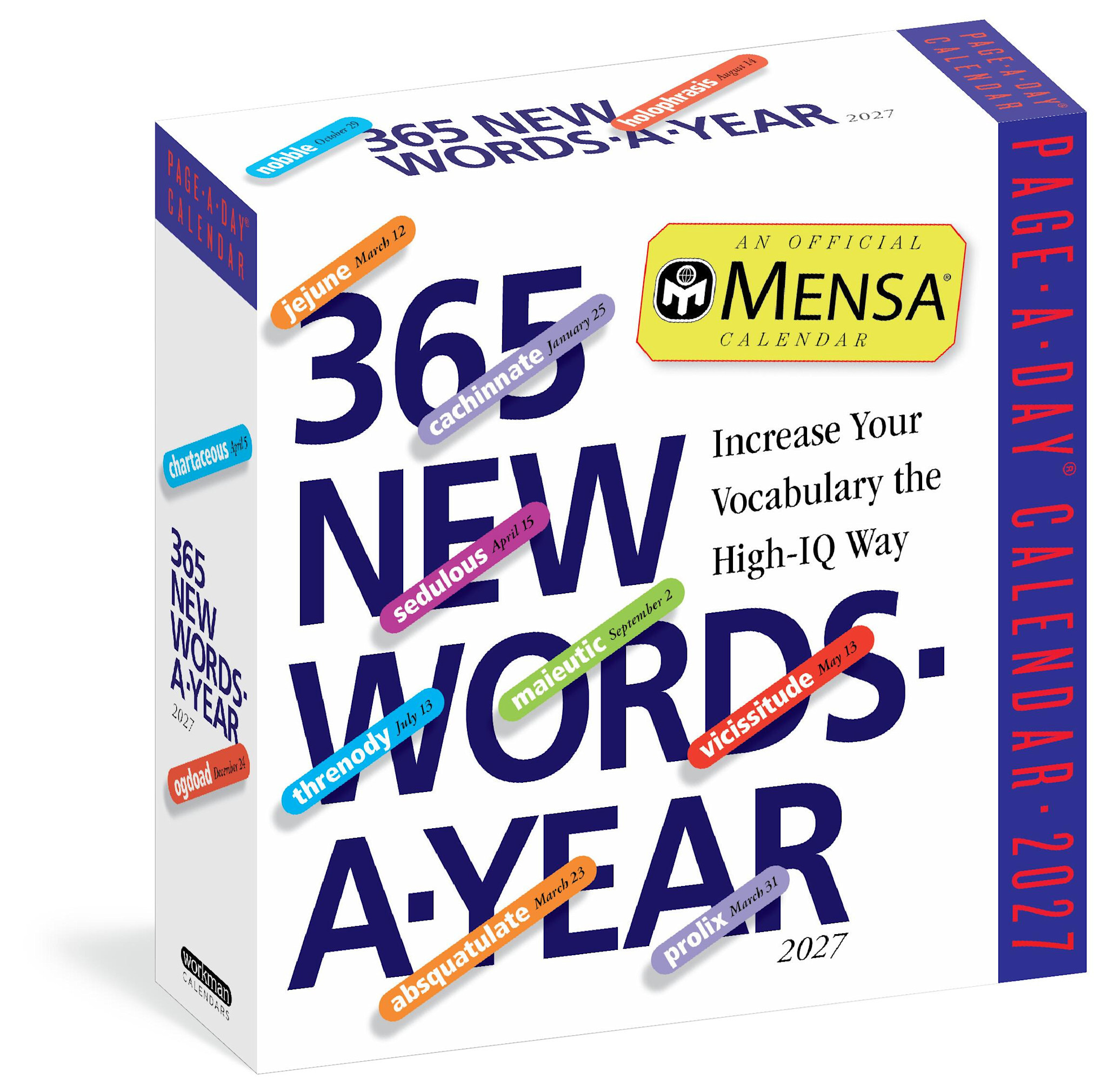 Workman Publishing Company Mensa® 365 New Words-A-Year Page-A-Day® Calendar 2027