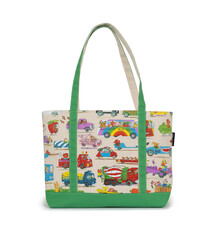 Out of Print Richard Scarry: Cars and Trucks and Things That Go Large Zippered Tote