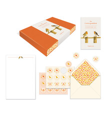 Clarkson Potter The Correspondent Stationery Set (Boxed Stationery): 20 Sheets of Writing Paper, 20 Matching Envelopes, and 24 Envelope Sticker Seals