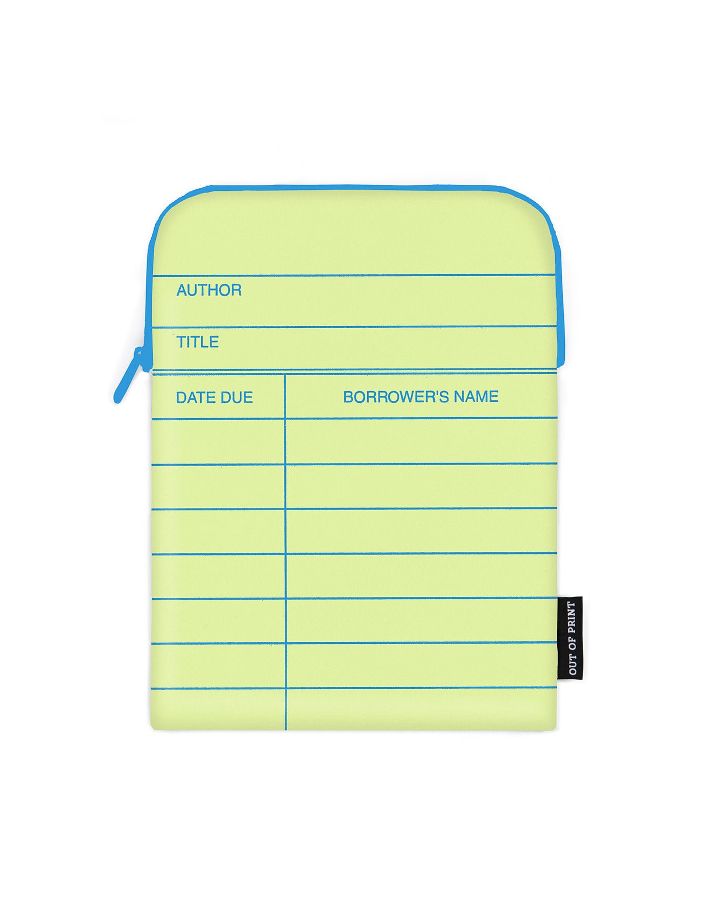 Out of Print Library Card Book Sleeve