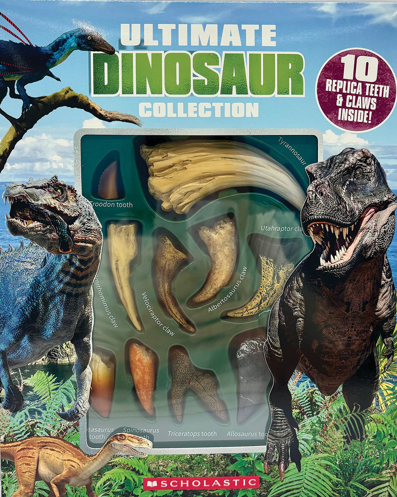 Scholastic Inc. Ultimate Dinosaur Tooth & Claw Collection: With 10 replica teeth & claws! (Scholastic Science Kit)
