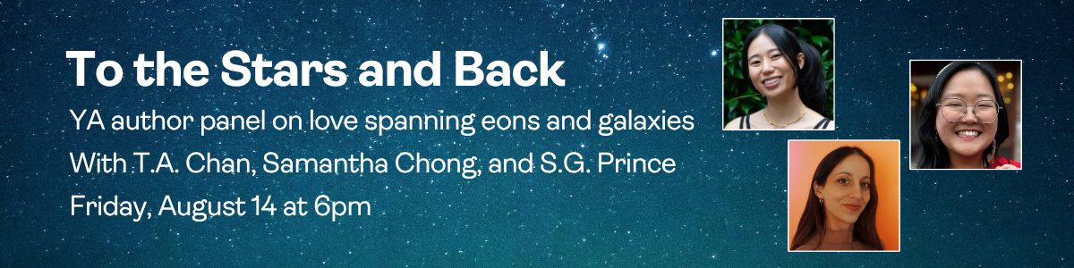 To the Stars and Back: YA Fantasy Author Panel: August 14 at 6pm