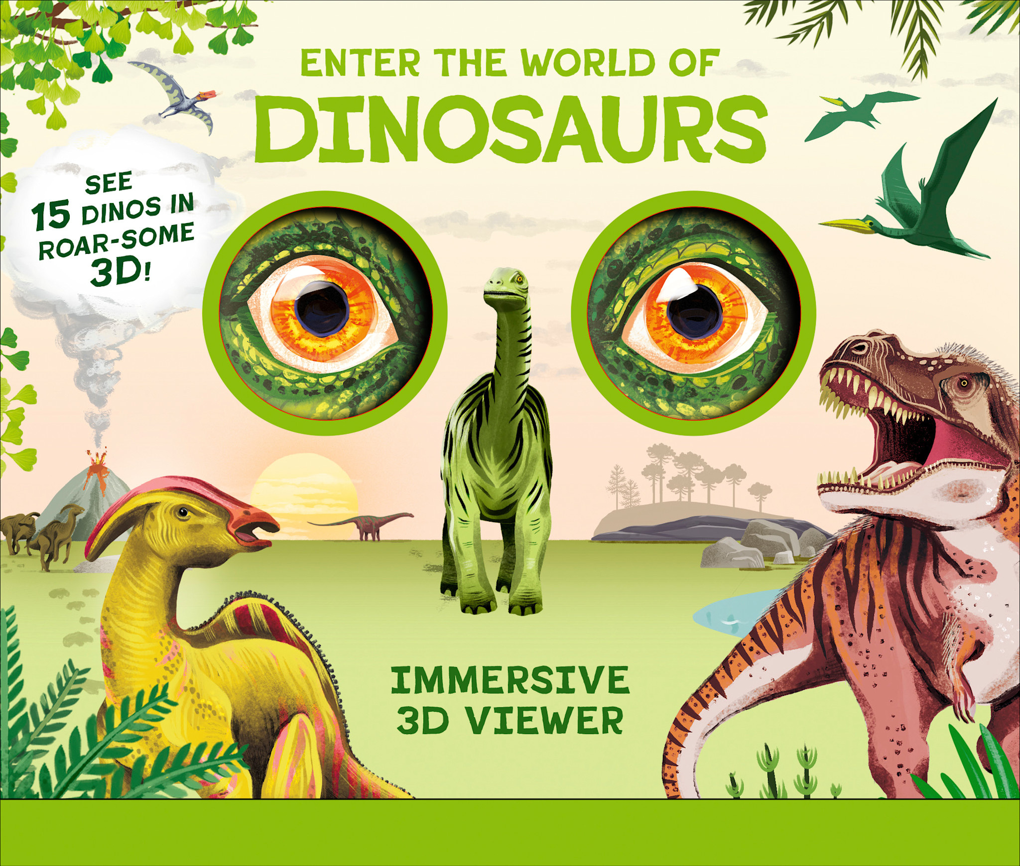 Enter the World of Dinosaurs: Immersive 3D Viewer Book