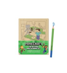 Insight Editions Minecraft: The Official Mini Coloring Set: Contains 64pp coloring book and 12 premium colored pencils
