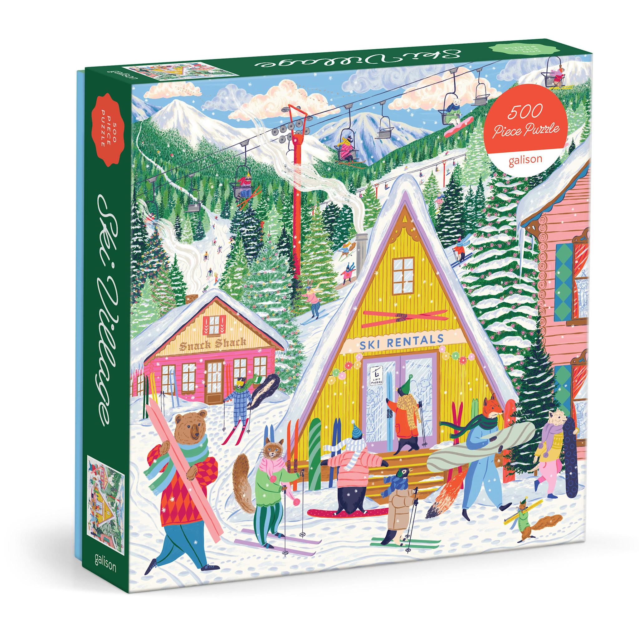 Galison Ski Village 500 Piece Puzzle