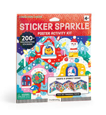 Mudpuppy Christmas Cheer Sticker Sparkle Poster Activity Kit