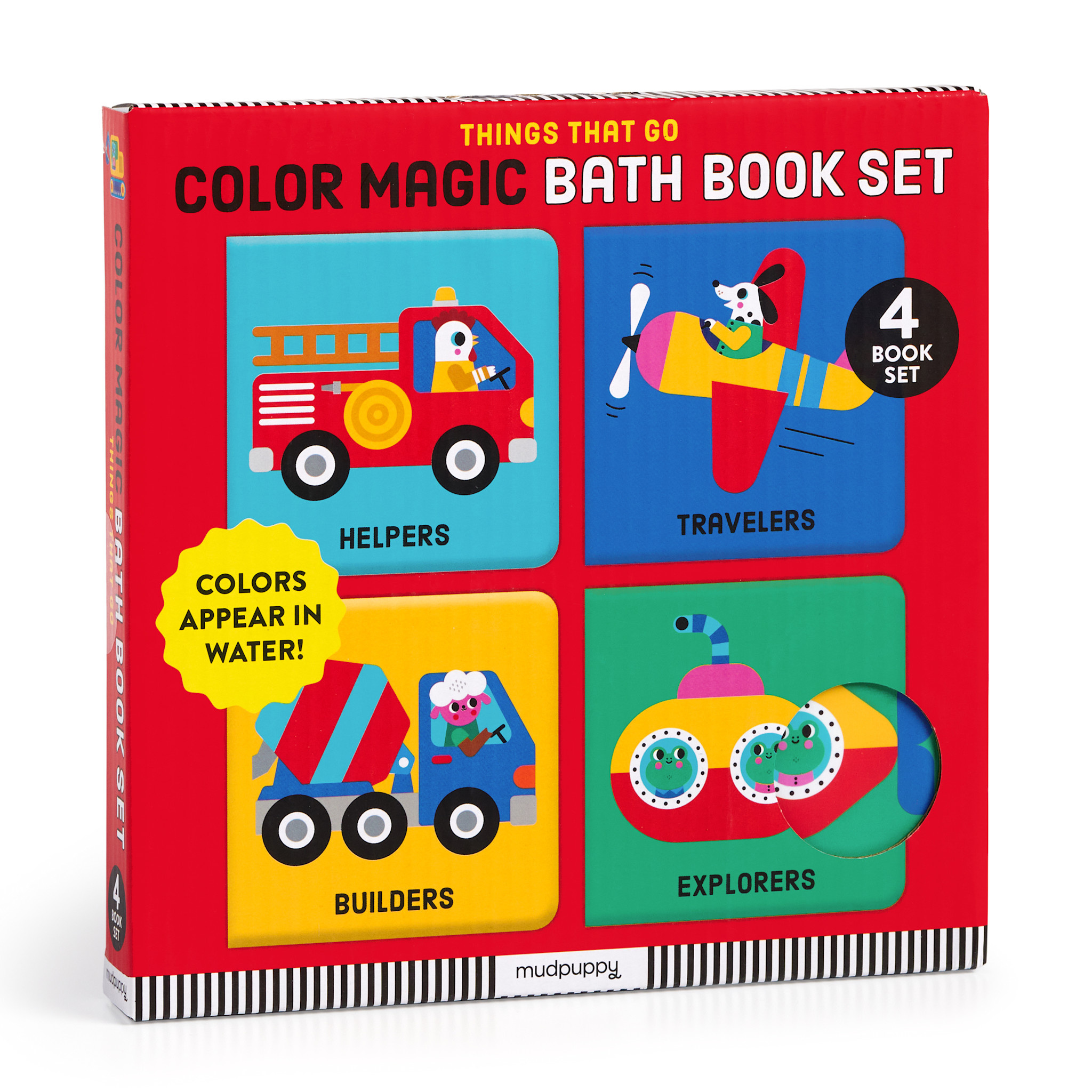 Mudpuppy Things That Go Color Magic Bath Book Set