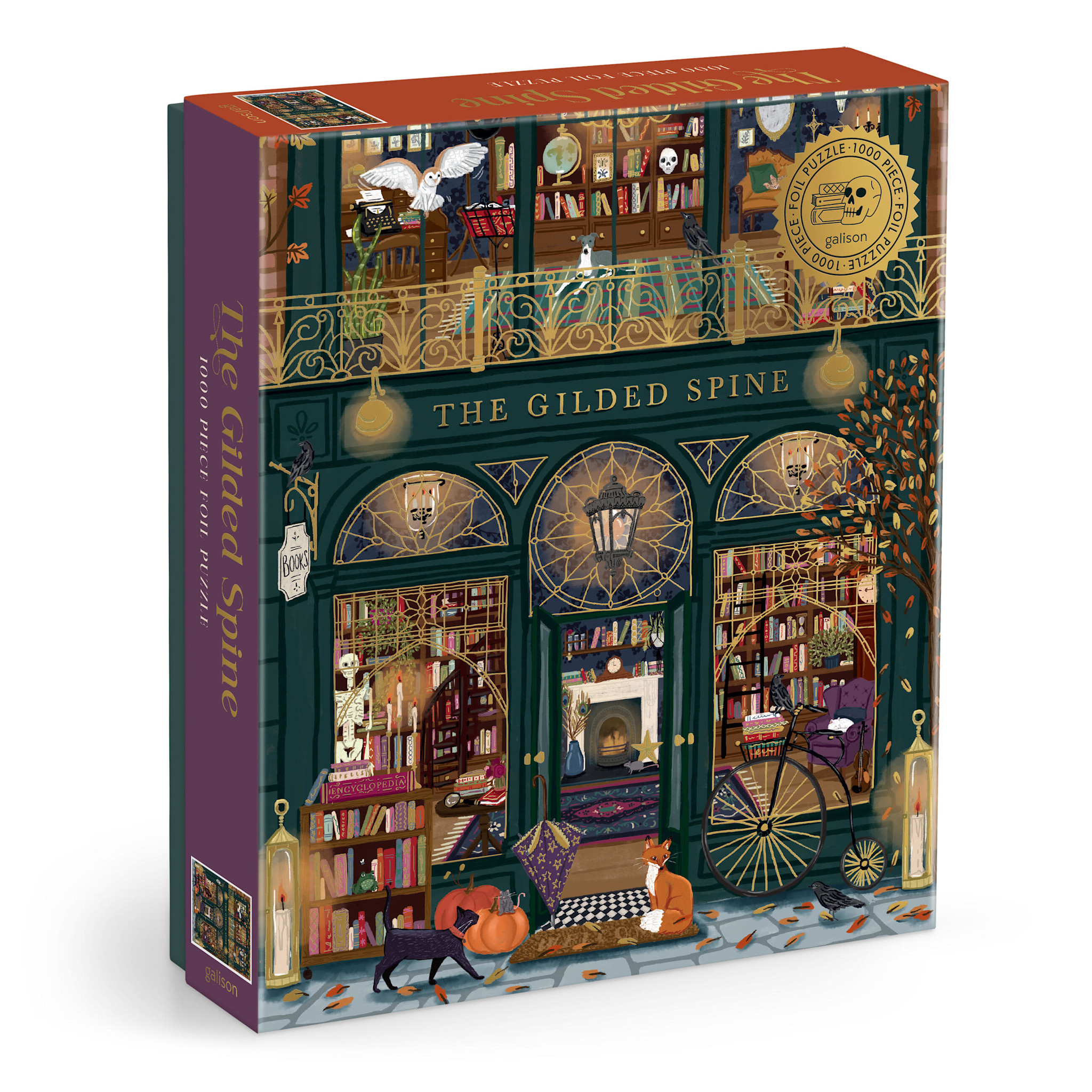 Galison The Gilded Spine 1000 Piece Foil Puzzle