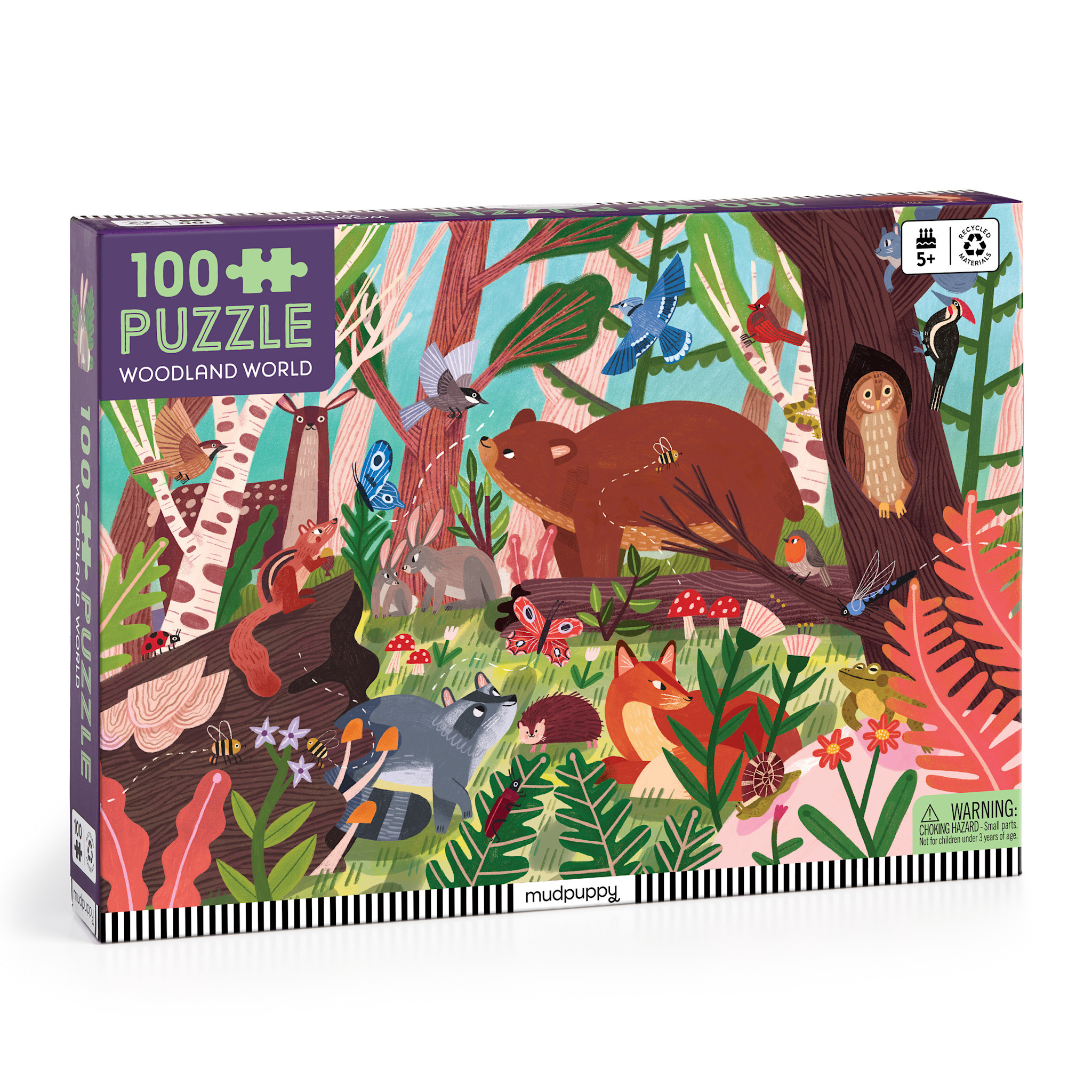 Mudpuppy Woodland World 100 Piece Puzzle