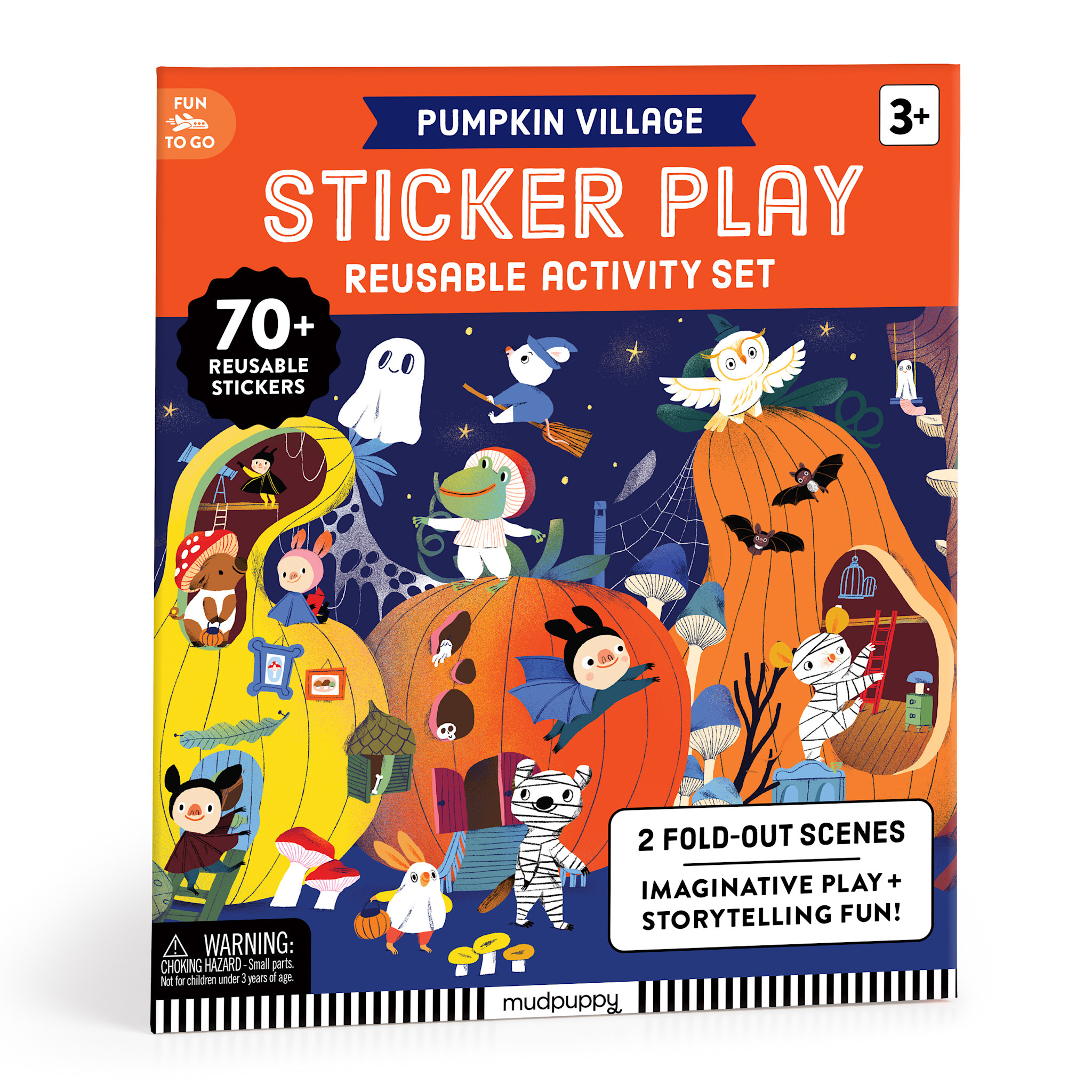 Mudpuppy Pumpkin Village Sticker Play Reusable Activity Set