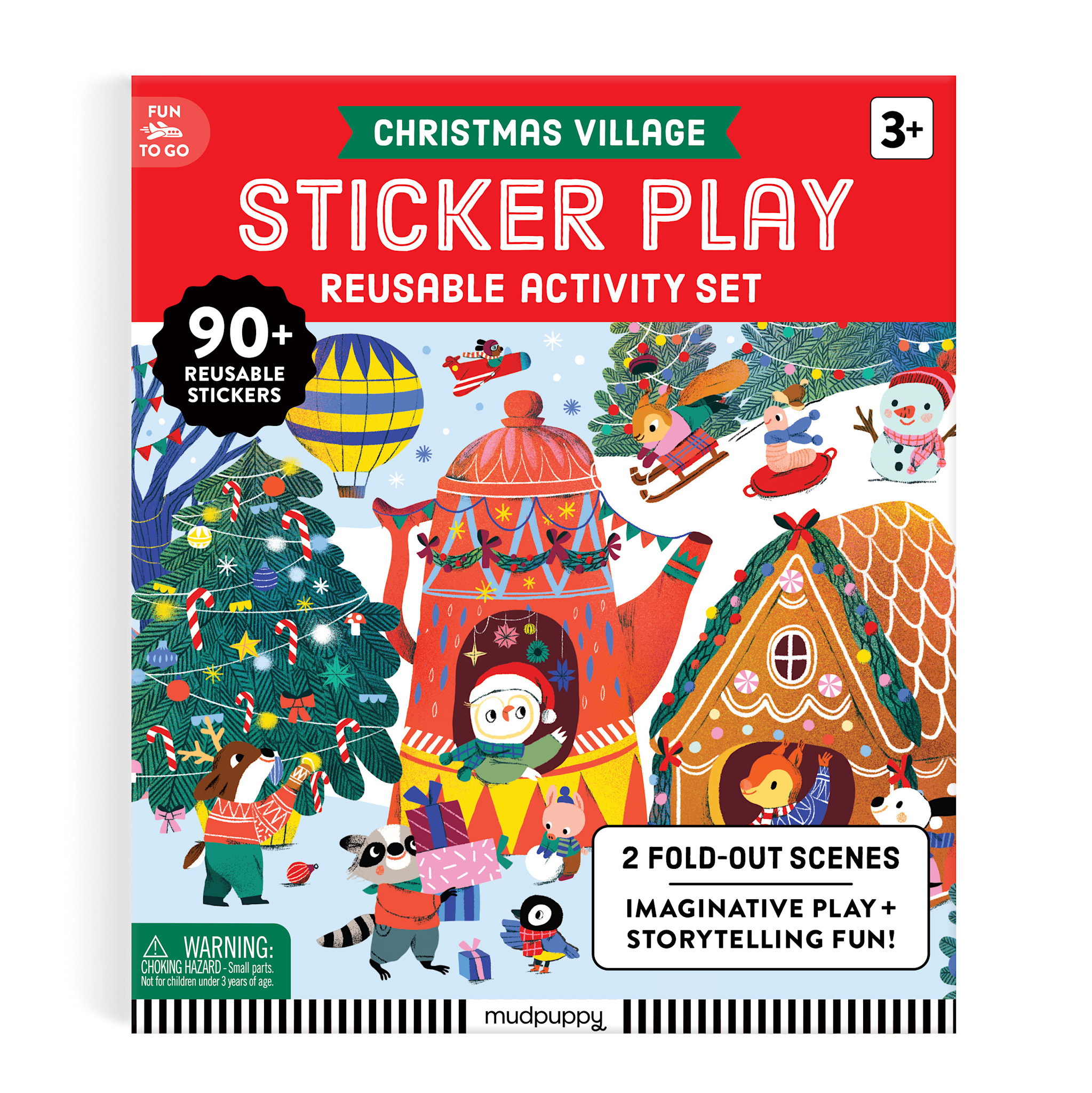 Mudpuppy Christmas Village Sticker Play Reusable Activity Kit