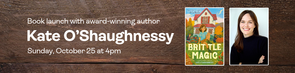 Book Launch with Kate O'Shaughnessy: Sunday, October 25 at 4pm