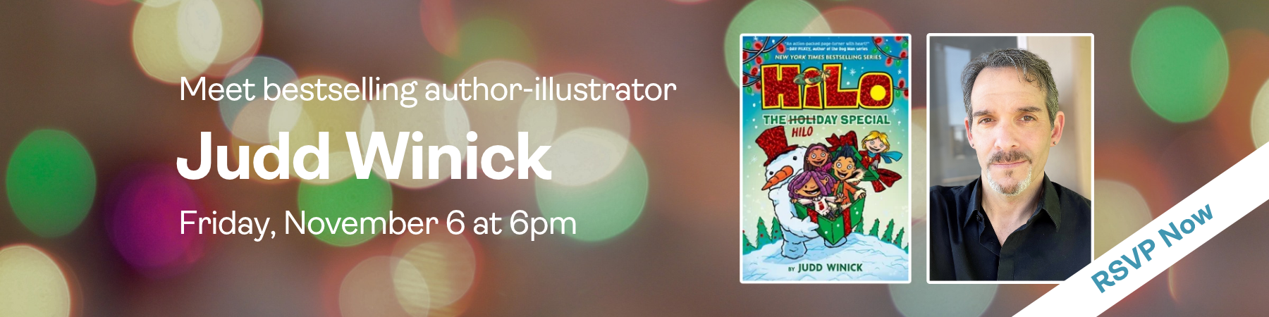 Meet Judd Winick: Friday, November 6 at 6pm