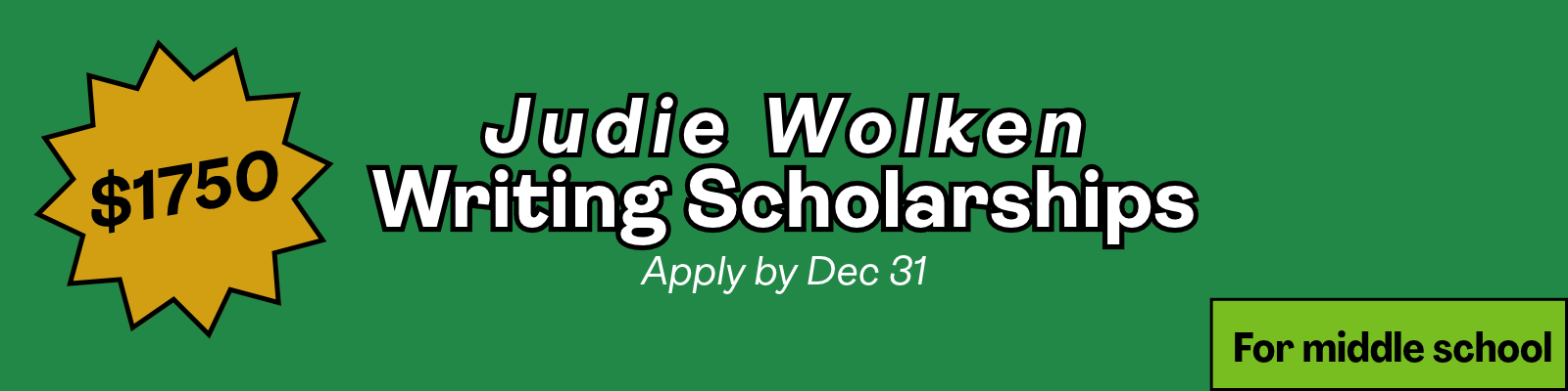 Judie Wolken Writing Scholarships