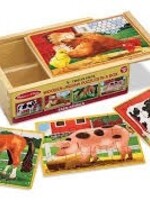 Melissa & Doug Puzzle - Farm Animals Puzzles in a Box