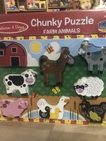 Melissa & Doug Puzzle - Chunky  Farm Animals 2+