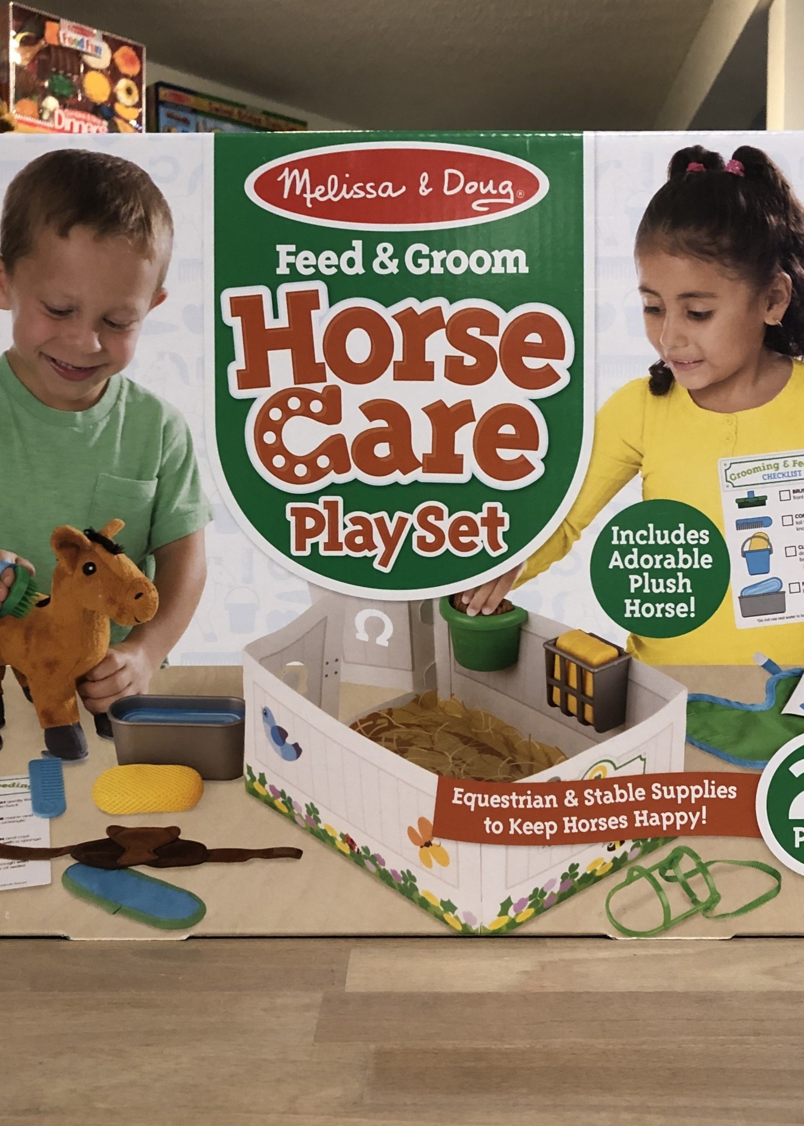 Melissa & Doug Feed & Groom Horse Care Play Set