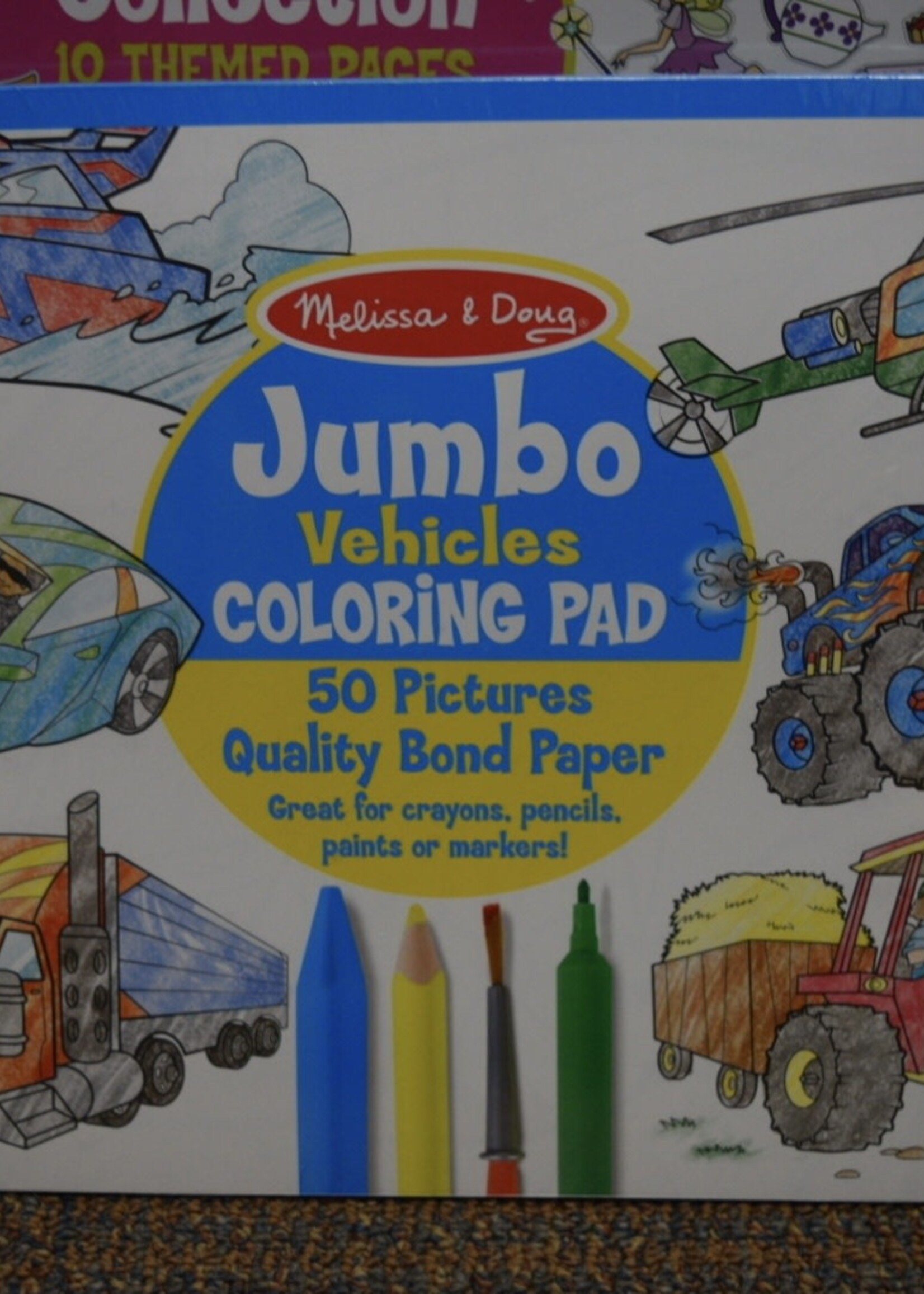 Melissa & Doug Jumbo Coloring Pad - Vehicles