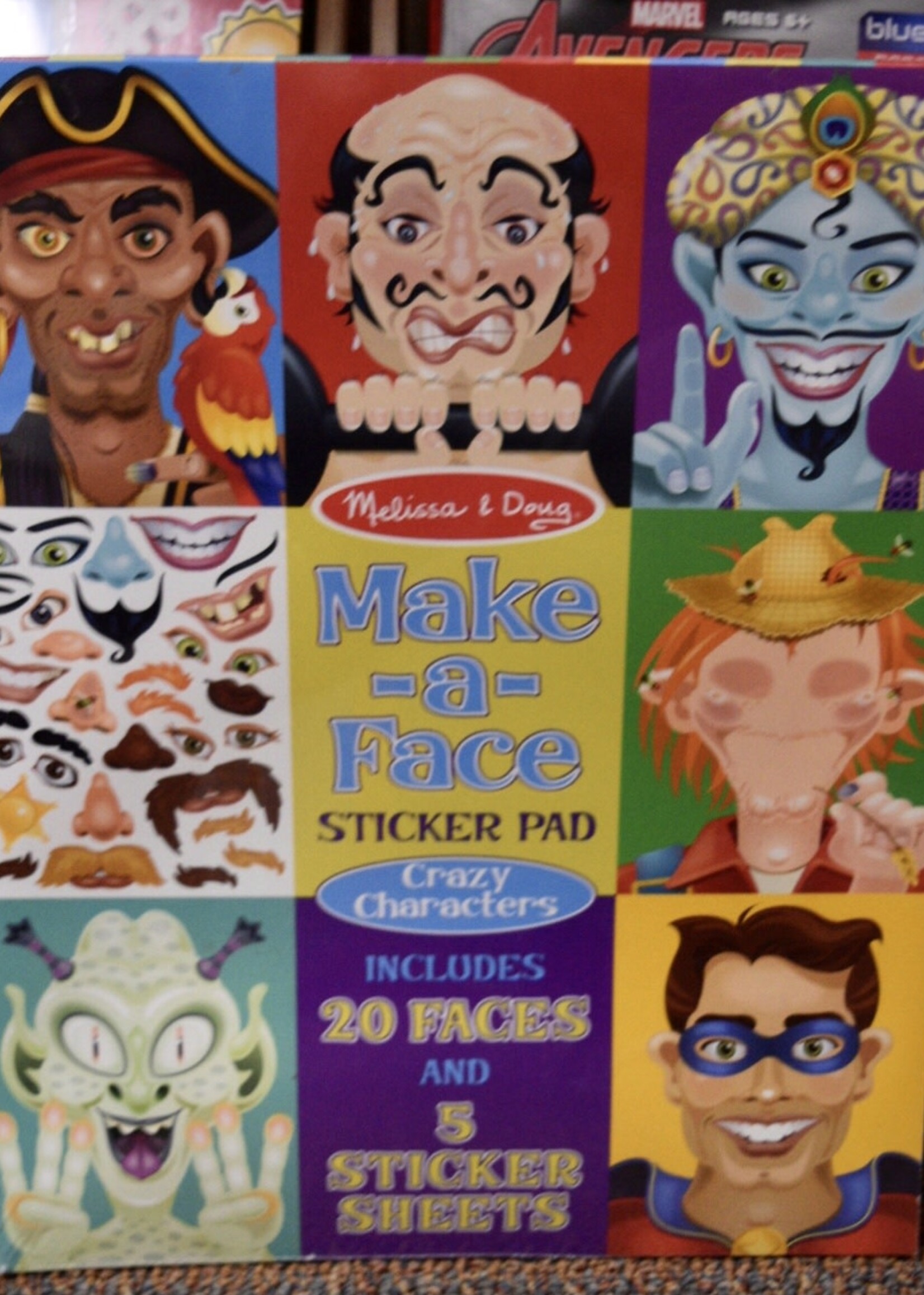 Melissa & Doug Sticker Pad - Make-a-Face Crazy Characters
