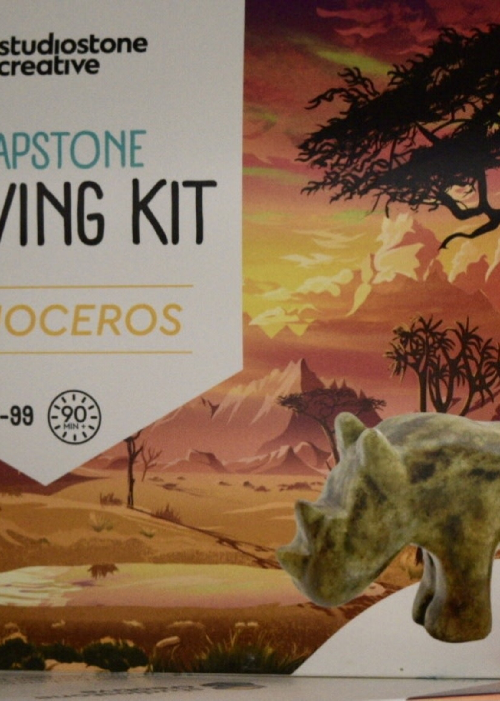 Soapstone Carving Kit - Rhinoceros