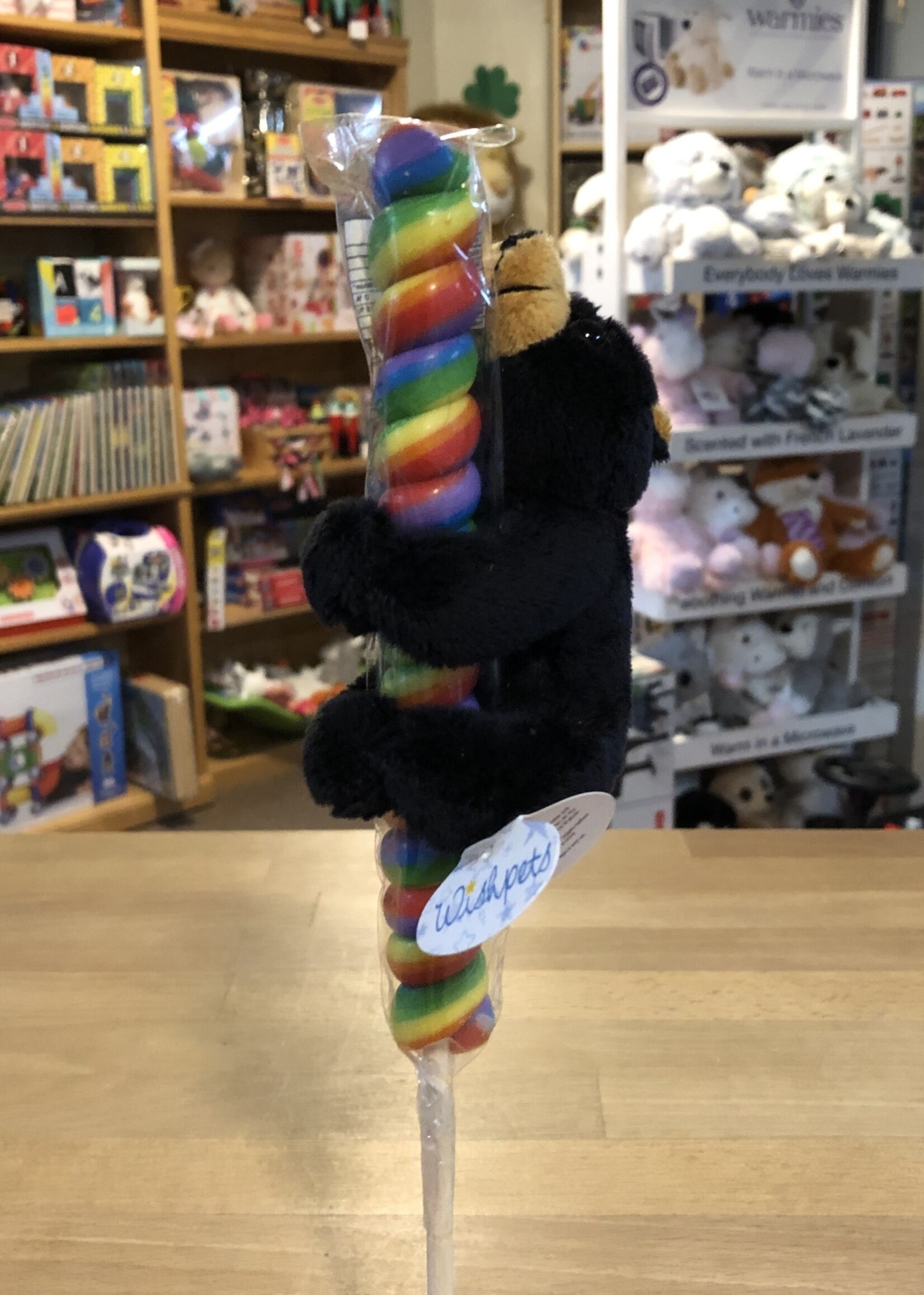 Wishpets - 5” Black Bear on Candy Pop