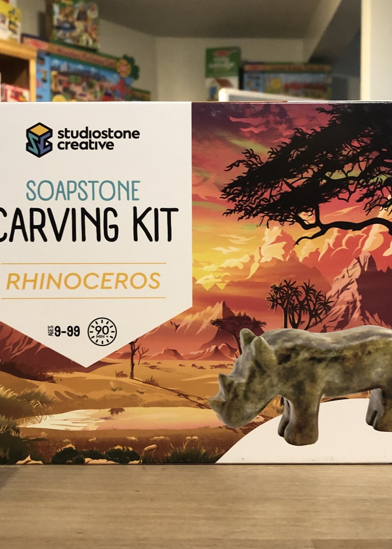 Soapstone Carving Kit - Rhinoceros