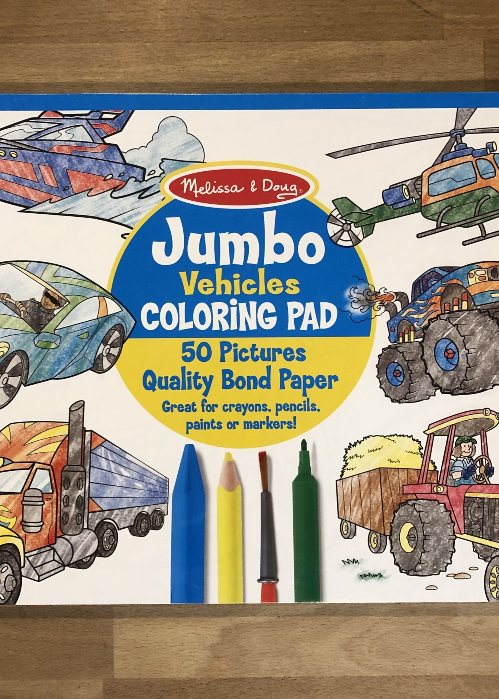 Melissa & Doug Jumbo Coloring Pad - Vehicles