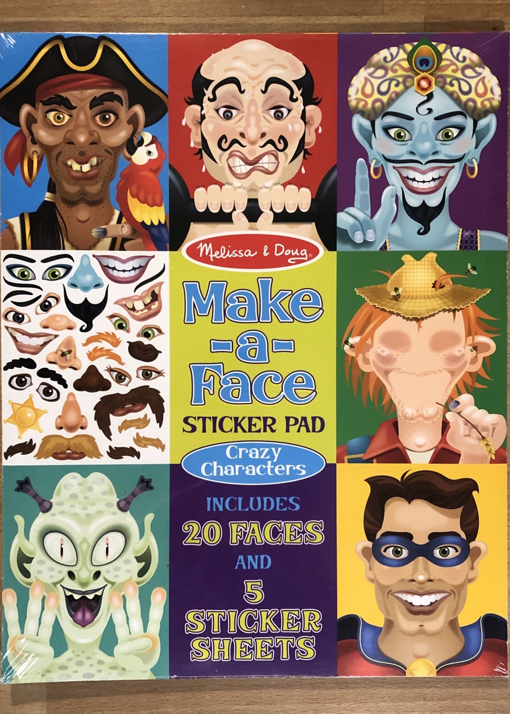 Melissa & Doug Sticker Pad - Make-a-Face Crazy Characters