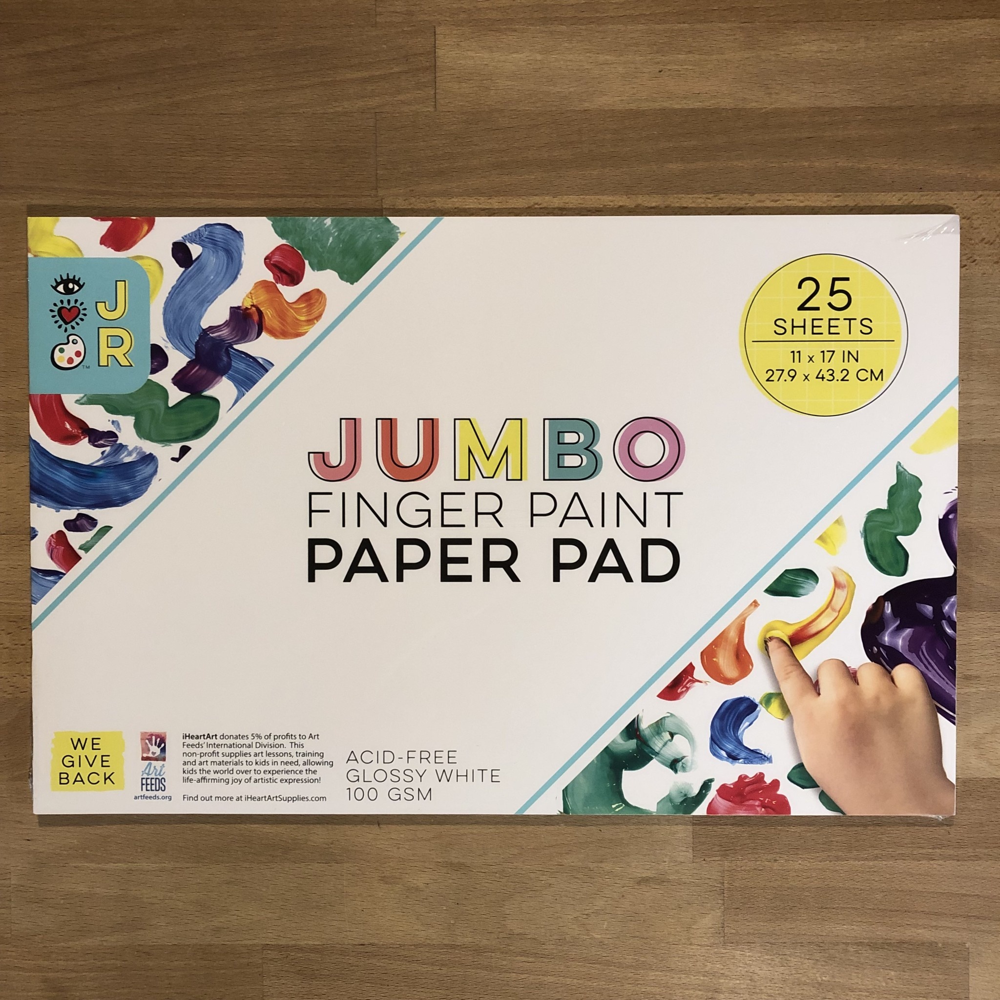 JR Jumbo Finger Paint Paper Pad, 11”x17” - O'Toys