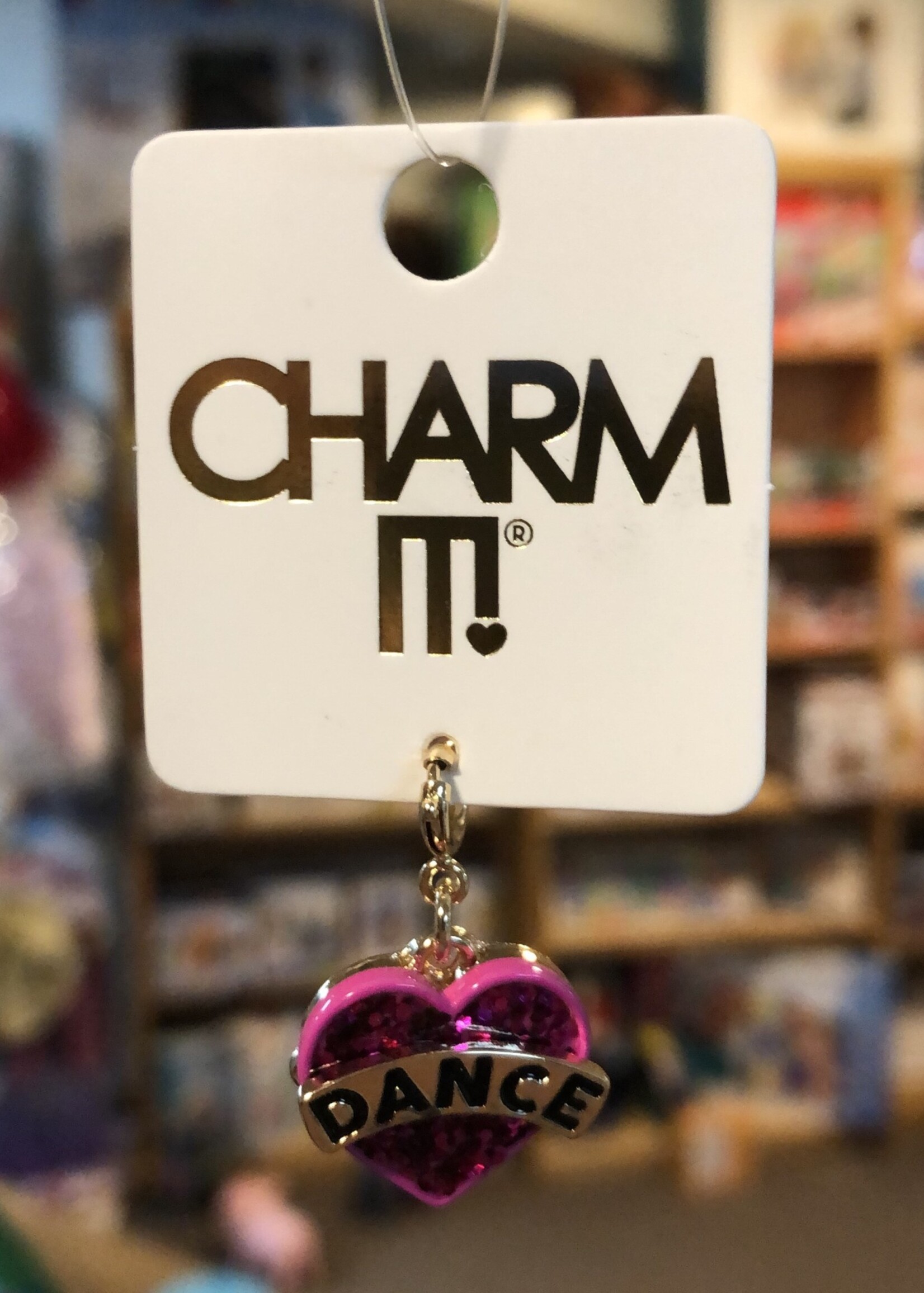 Charm It Charm It! - Gold Glitter Dance Heart Charm