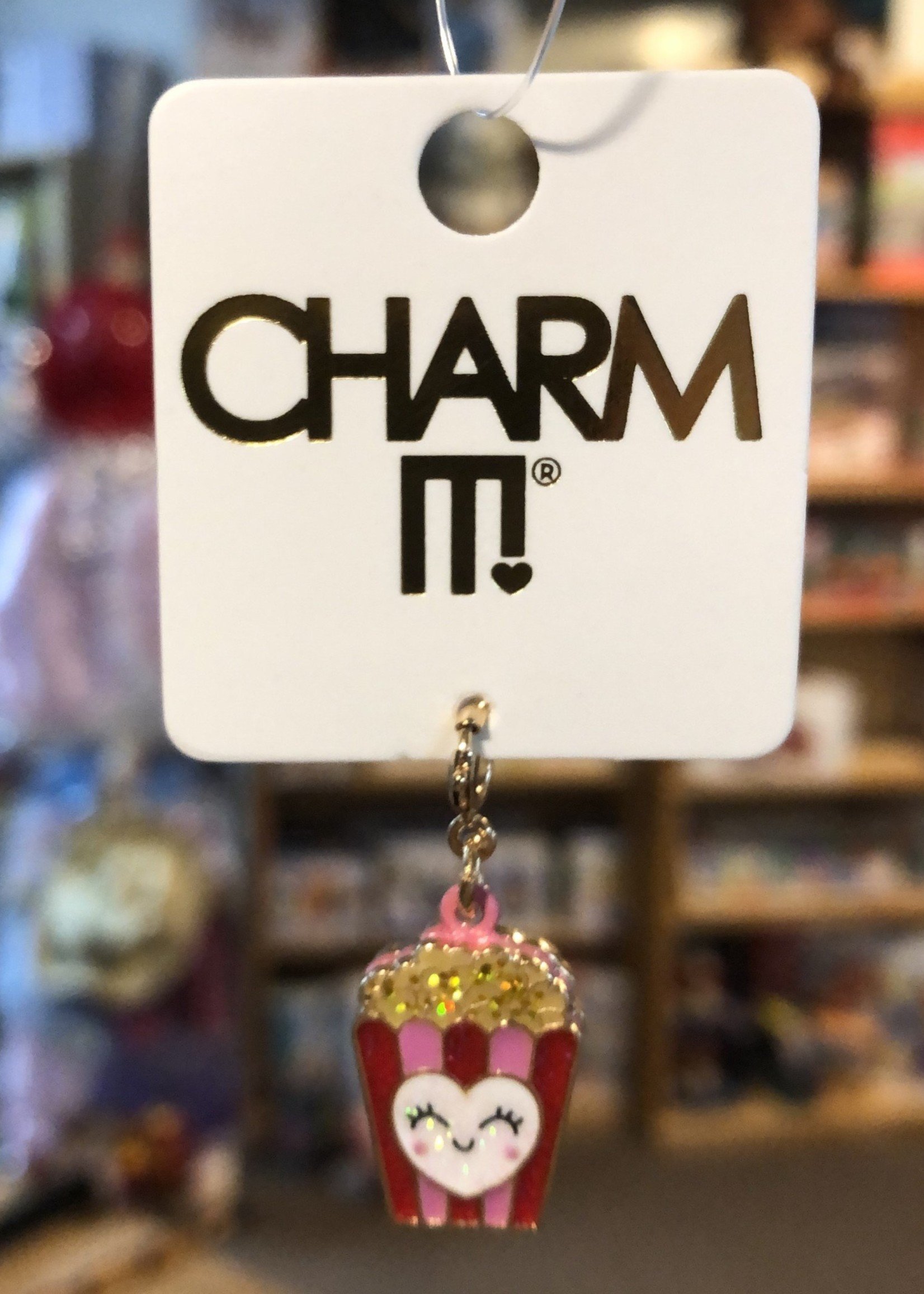 Charm It Charm It! - Gold Glitter Popcorn Charm