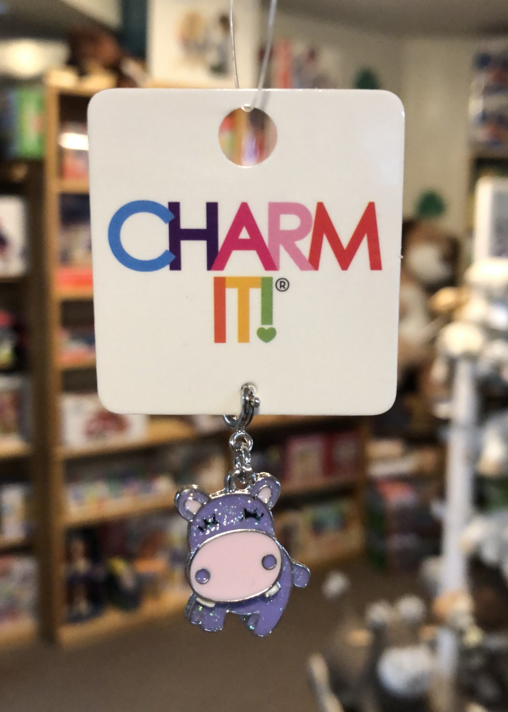 Charm It Charm It! - Glitter Swivel Hippo