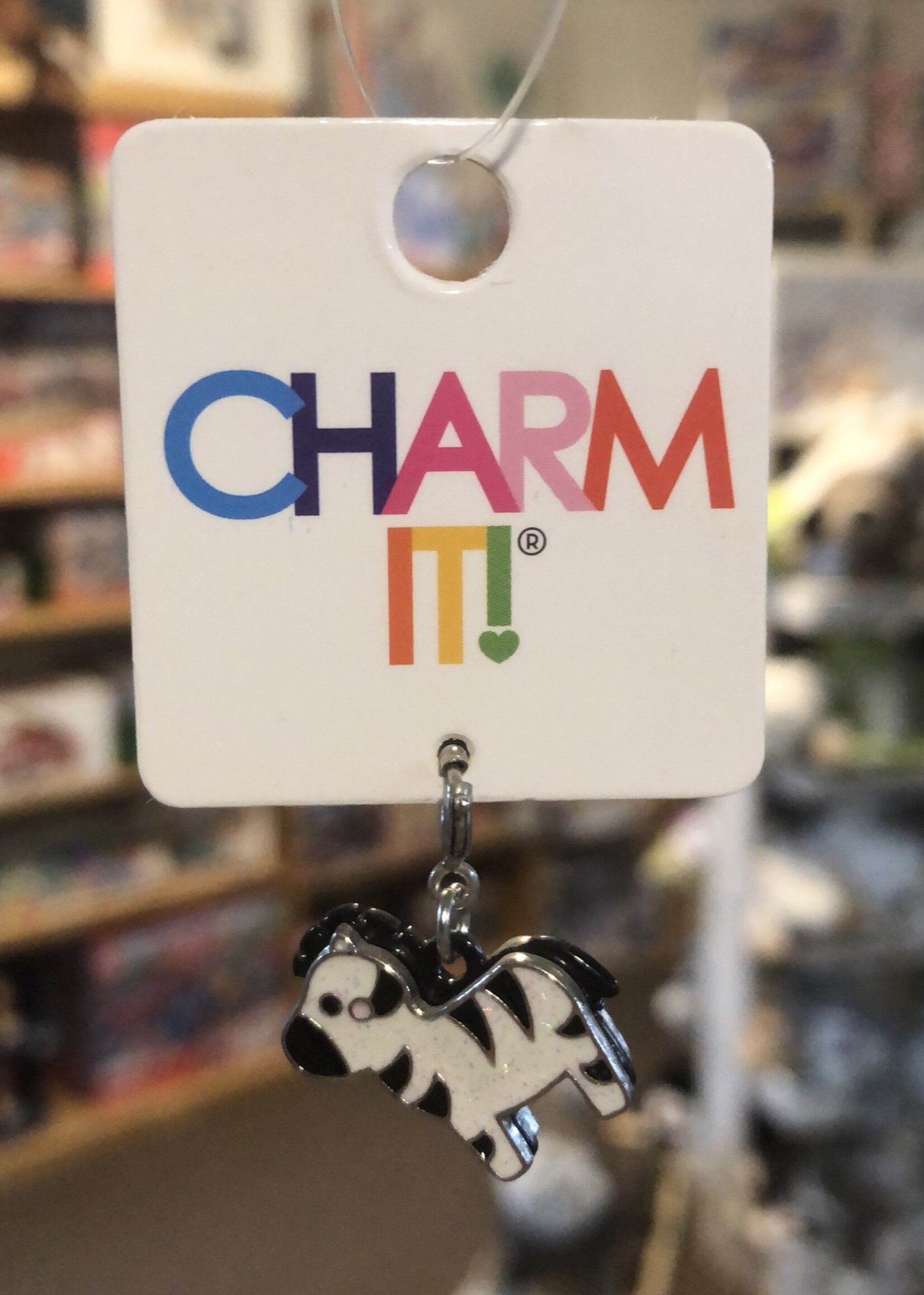 Charm It Charm It! - Glitter Zebra Charm