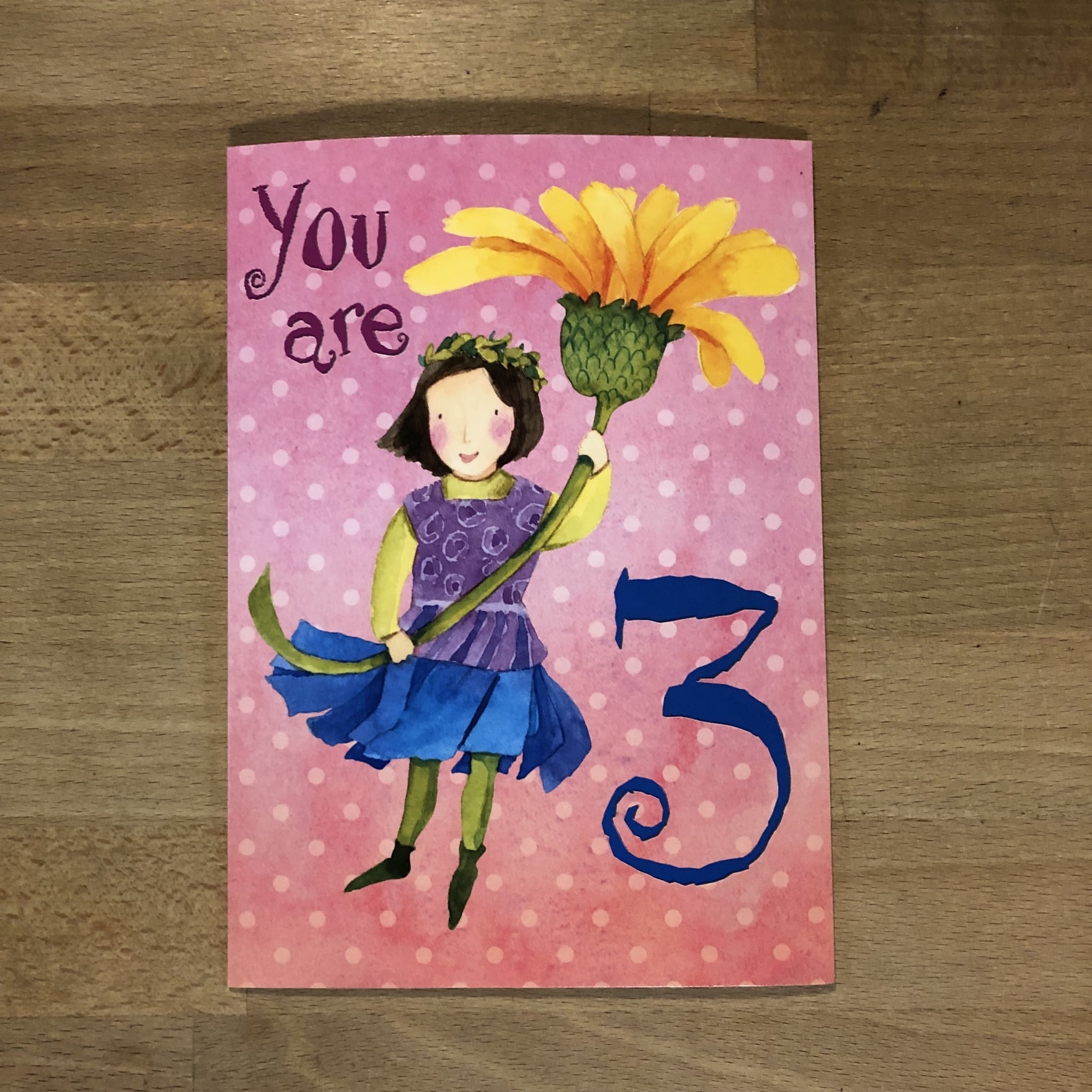 Greeting card, Kids Bday Card - Sweet Fairy 3rd