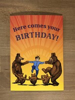Greeting card, Here Comes Your Birthday Card