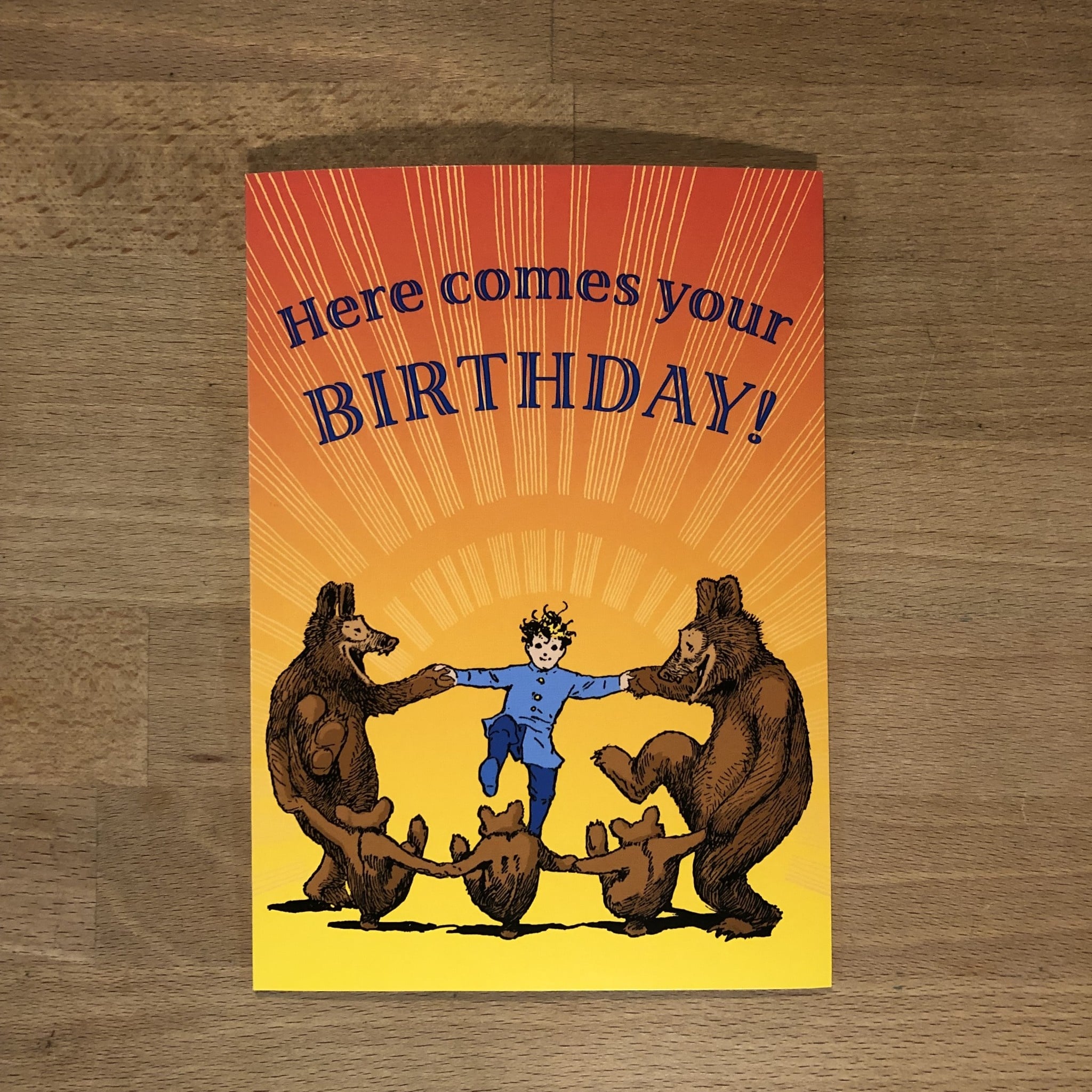 Greeting card, Here Comes Your Birthday Card