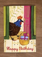 Greeting card, Kids Bday Card - Rooster At The Door