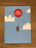 Greeting card, Kids bday card - Mouse With Balloon